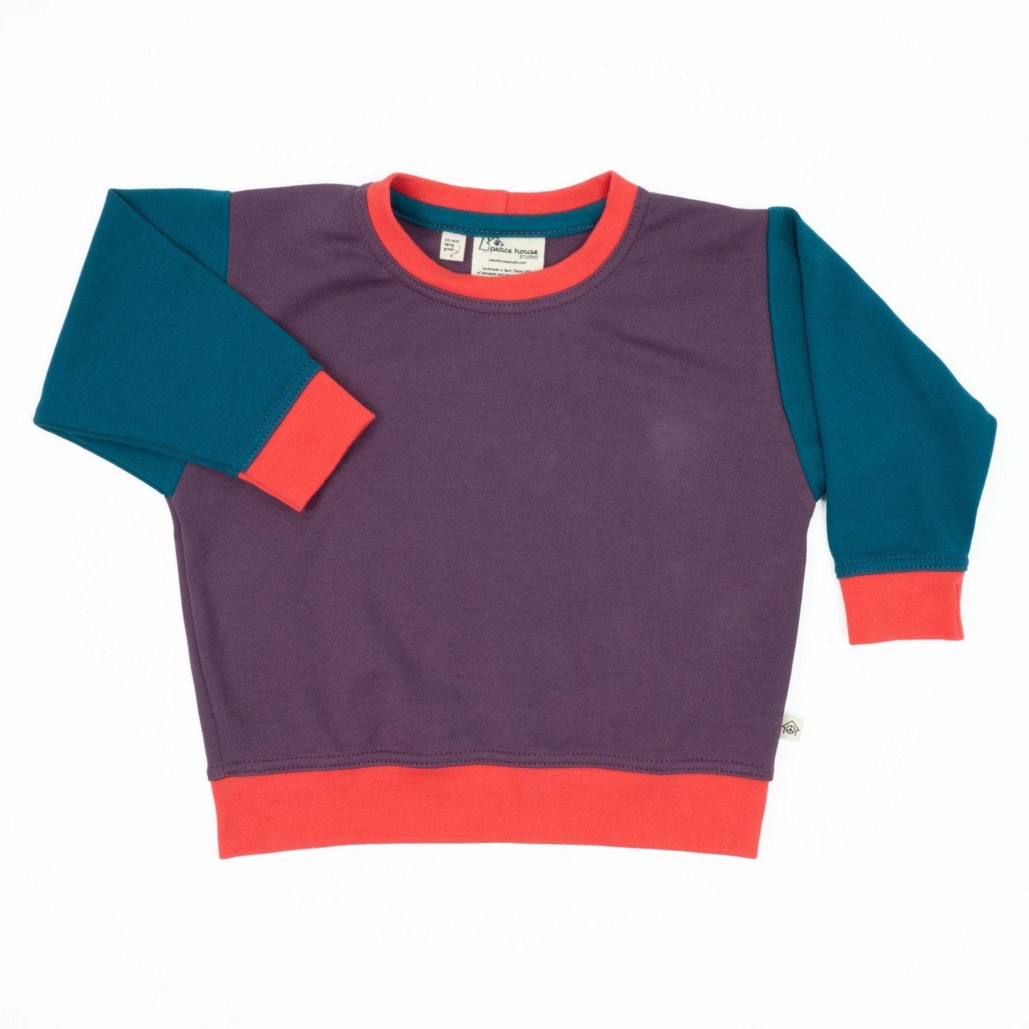 Colorblock Sweatshirt Grape